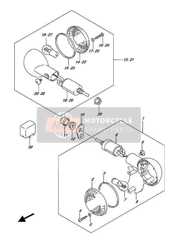 Suzuki RV200 2016 BLINKER für ein 2016 Suzuki RV200