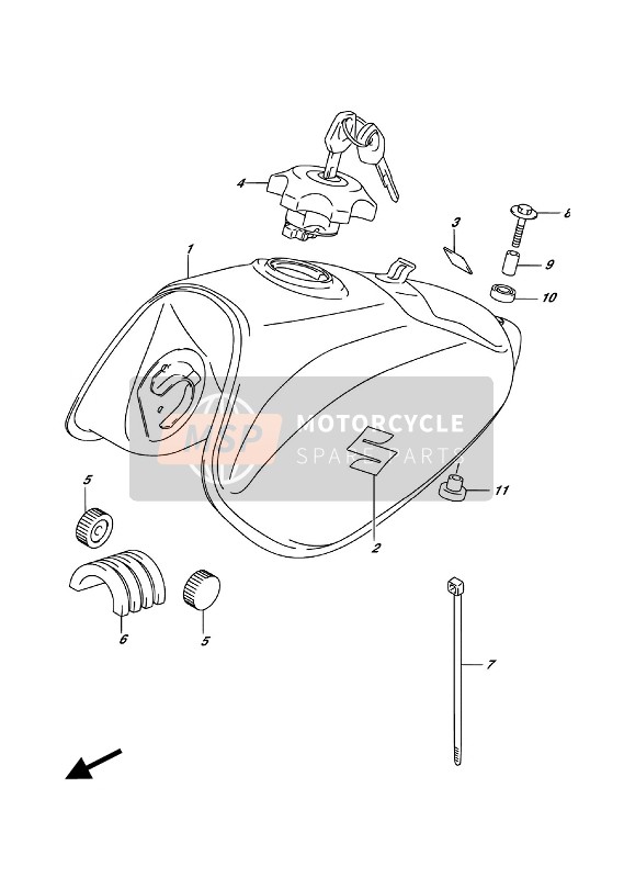 Suzuki RV200 2016 Depósito de combustible (PGZ)(E19) para un 2016 Suzuki RV200