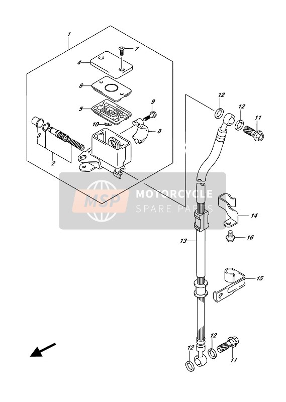 Suzuki RV200 2016 Front Master Cylinder for a 2016 Suzuki RV200