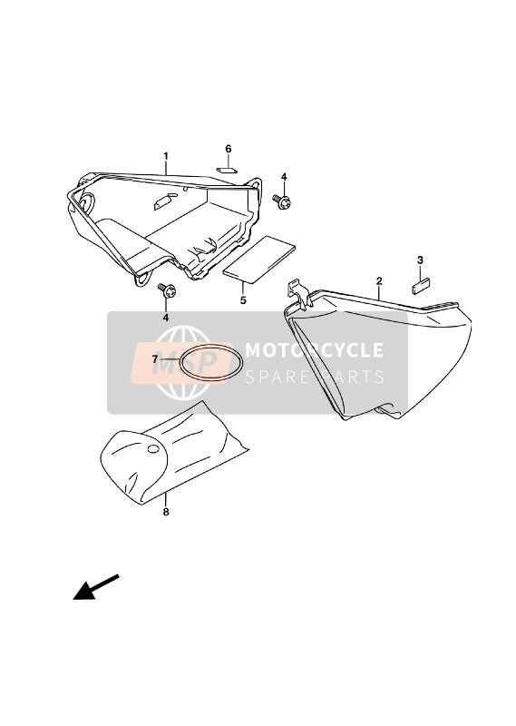 Suzuki VL800 INTRUDER 2016 Bagage Koffer voor een 2016 Suzuki VL800 INTRUDER