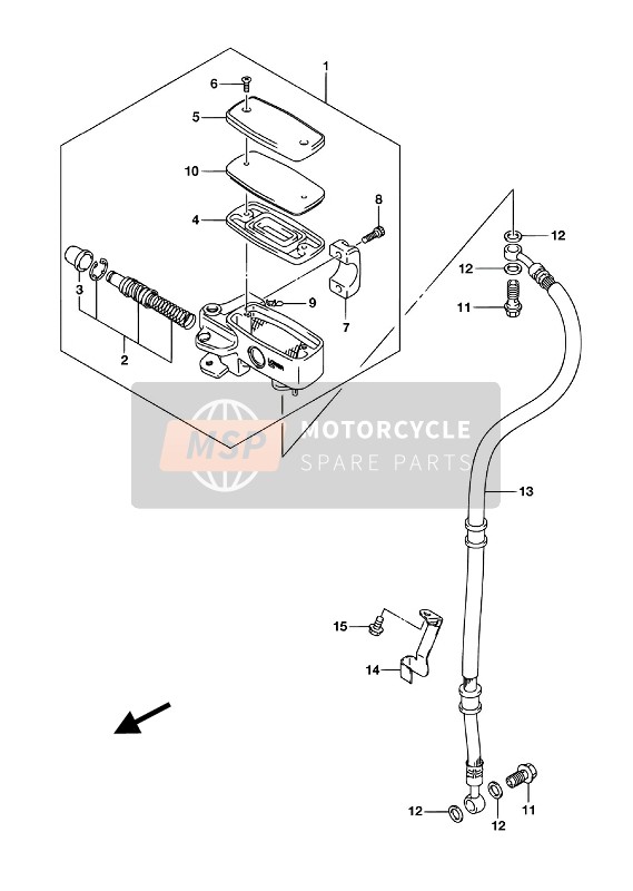 Suzuki VL800 INTRUDER 2016 Front Master Cylinder (VL800UE E19) for a 2016 Suzuki VL800 INTRUDER