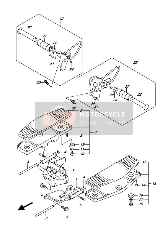 4360006J10, Footrest Assy, Pillion Rh, Suzuki, 0