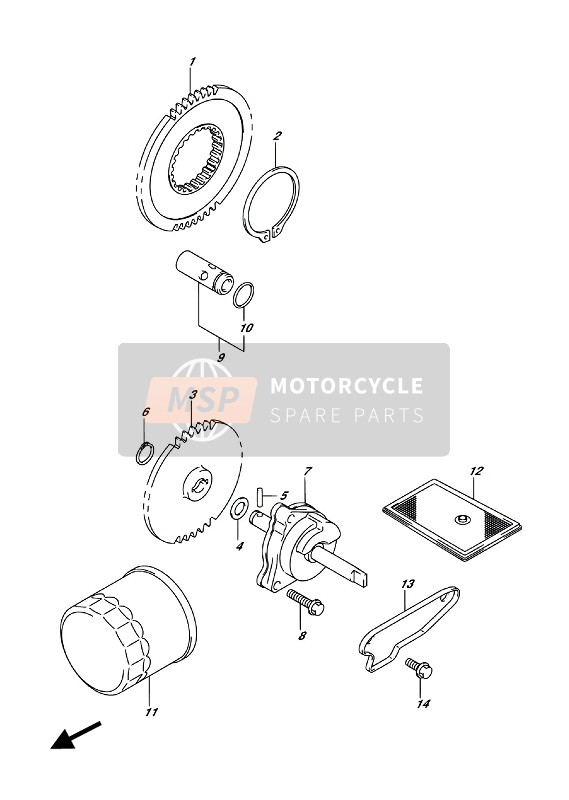 Suzuki VL1500T INTRUDER 2016 La pompe à huile pour un 2016 Suzuki VL1500T INTRUDER