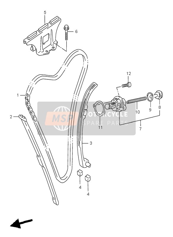 Suzuki GSF600S BANDIT 1997 Catena a camme per un 1997 Suzuki GSF600S BANDIT