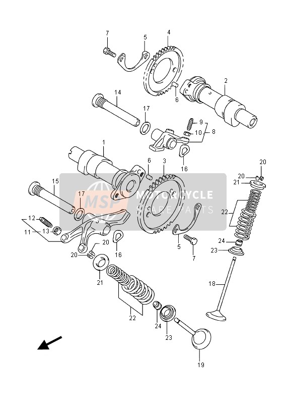 Suzuki VZ800 INTRUDER 2016 NOCKENWELLE & VENTIL für ein 2016 Suzuki VZ800 INTRUDER