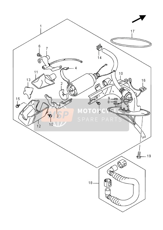 Suzuki VZ800 INTRUDER 2016 Bomba de combustible para un 2016 Suzuki VZ800 INTRUDER