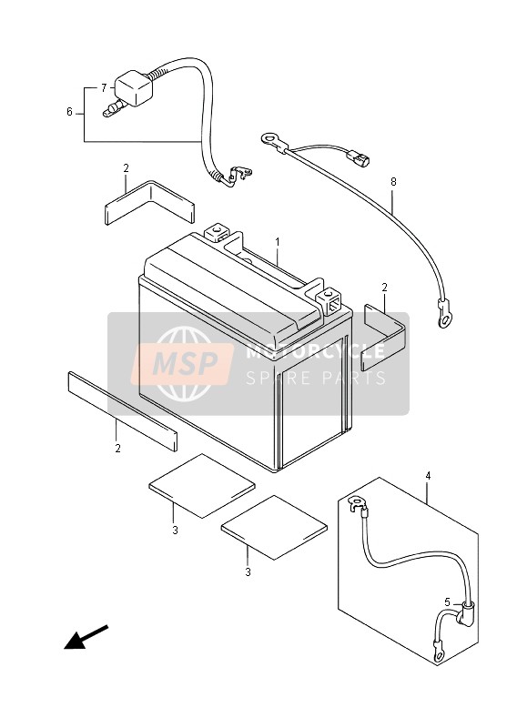 Suzuki VZ800 INTRUDER 2016 Batterie pour un 2016 Suzuki VZ800 INTRUDER