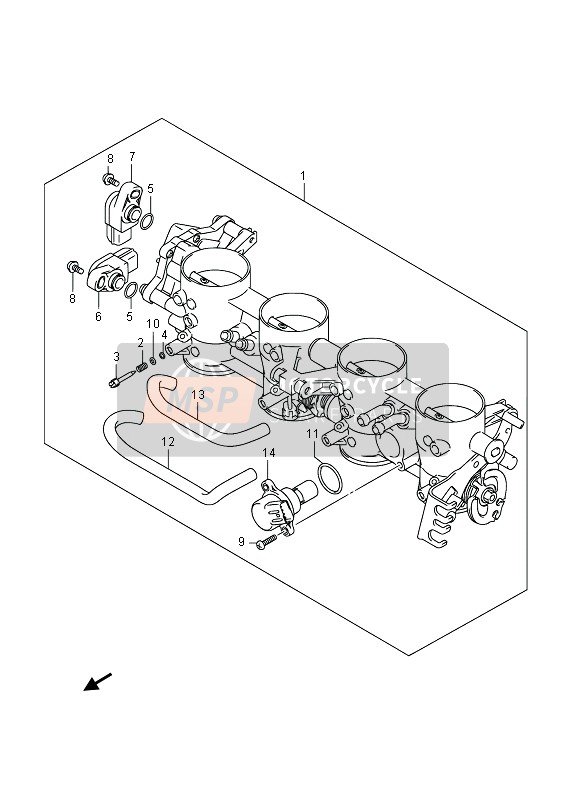 Suzuki GSR750(A) 2014 Throttle Body for a 2014 Suzuki GSR750(A)