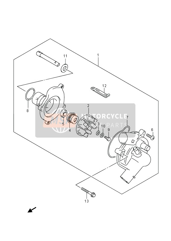 Suzuki GSR750(A) 2014 Water Pump for a 2014 Suzuki GSR750(A)