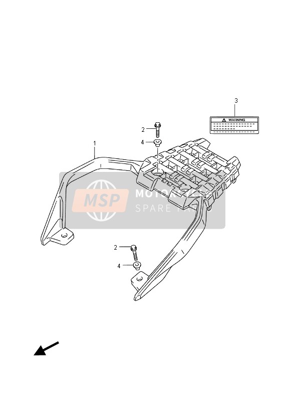 Suzuki DL1000A V-STROM 2016 Carrier for a 2016 Suzuki DL1000A V-STROM