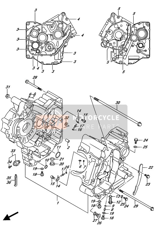 Suzuki DL650A(XA) V-STROM 2017 Crankcase for a 2017 Suzuki DL650A(XA) V-STROM