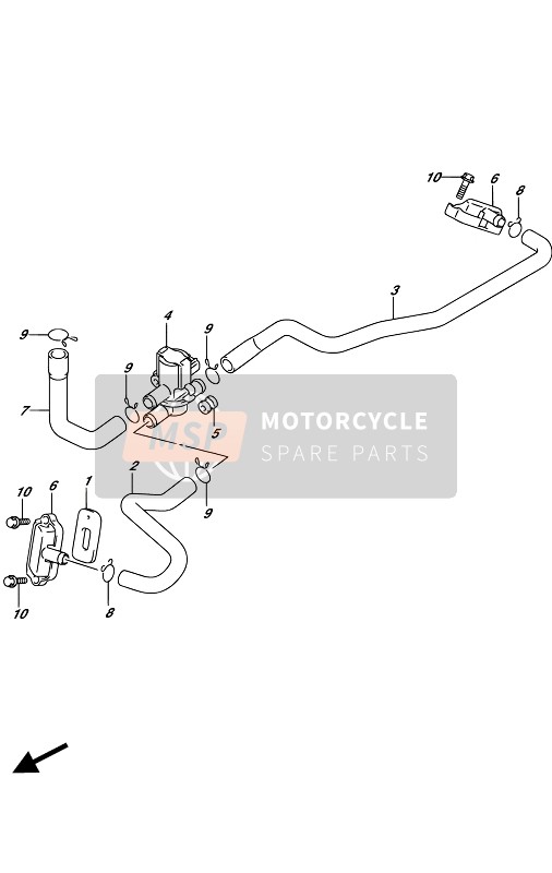 Suzuki DL650A(XA) V-STROM 2017 SEKUNDÄRLUFT für ein 2017 Suzuki DL650A(XA) V-STROM