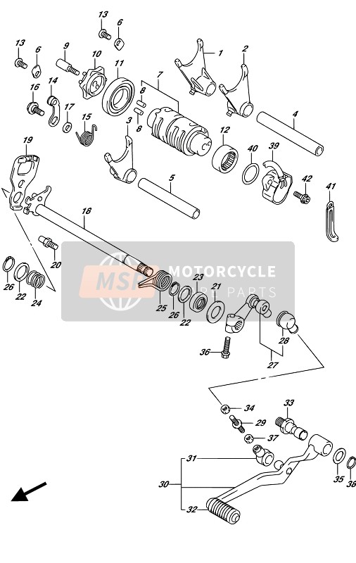 Suzuki DL650A(XA) V-STROM 2017 Cambio di marcia per un 2017 Suzuki DL650A(XA) V-STROM