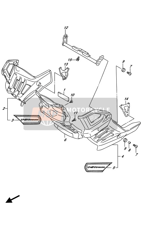 Suzuki DL650A(XA) V-STROM 2017 Under Cowling (DL650XAUE) for a 2017 Suzuki DL650A(XA) V-STROM