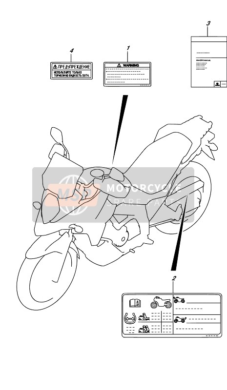 Suzuki DL650A(XA) V-STROM 2017 ETIKETT (DL650XA) für ein 2017 Suzuki DL650A(XA) V-STROM