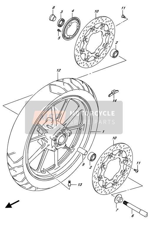 Ruota anteriore (DL650A)