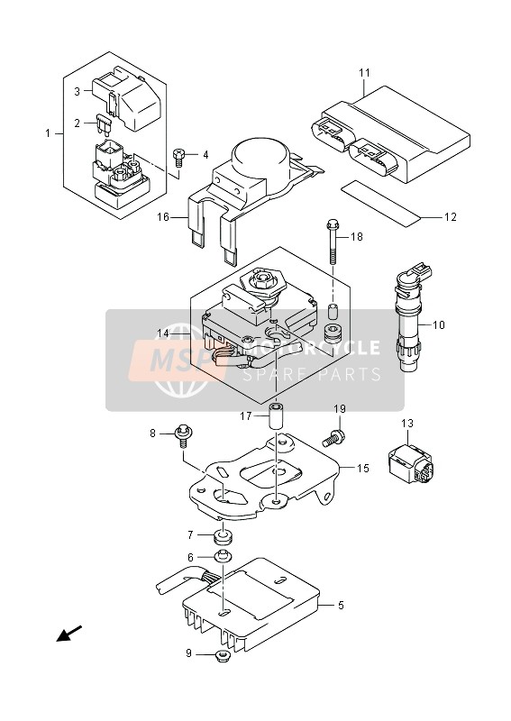 Suzuki GSR750(A) 2014 Electrical (GSR750A) for a 2014 Suzuki GSR750(A)