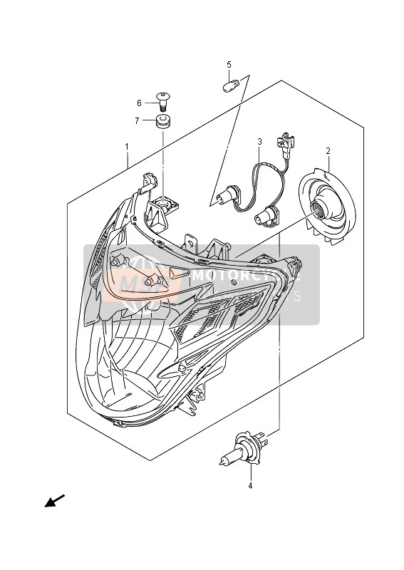 Suzuki GSR750(A) 2014 Lampe frontale pour un 2014 Suzuki GSR750(A)