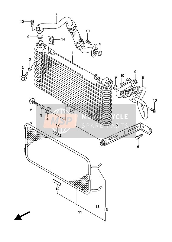 Suzuki GSX1300RA HAYABUSA 2017 Oil Cooler for a 2017 Suzuki GSX1300RA HAYABUSA