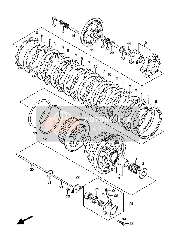 Suzuki GSX1300RA HAYABUSA 2017 Clutch for a 2017 Suzuki GSX1300RA HAYABUSA