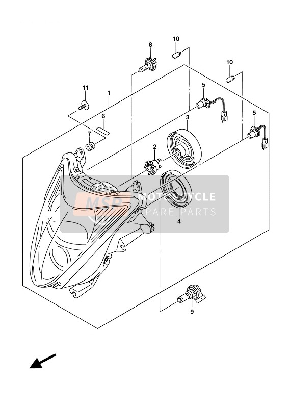 Lampe Frontale (GSX1300RA E19)