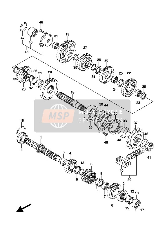 Suzuki GSX-R750 2017 Transmission pour un 2017 Suzuki GSX-R750