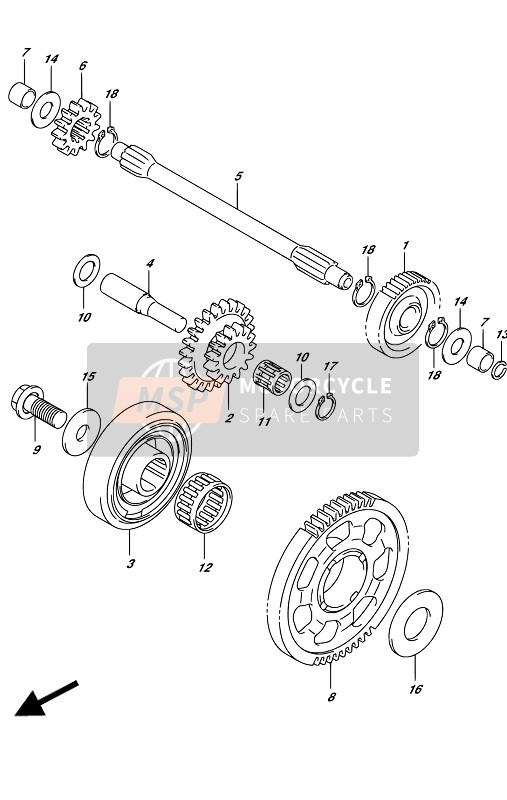 1261747H00, Gear,Limiter Driven(NT:13), Suzuki, 1