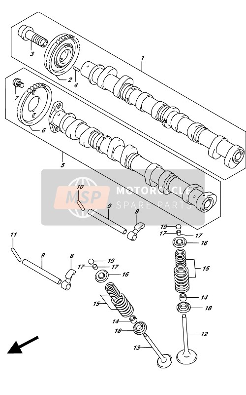 1286117K00, Welle. Kipphebel, Suzuki, 0