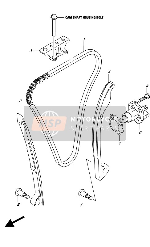 1277117K00, Guide Chaine, Suzuki, 0