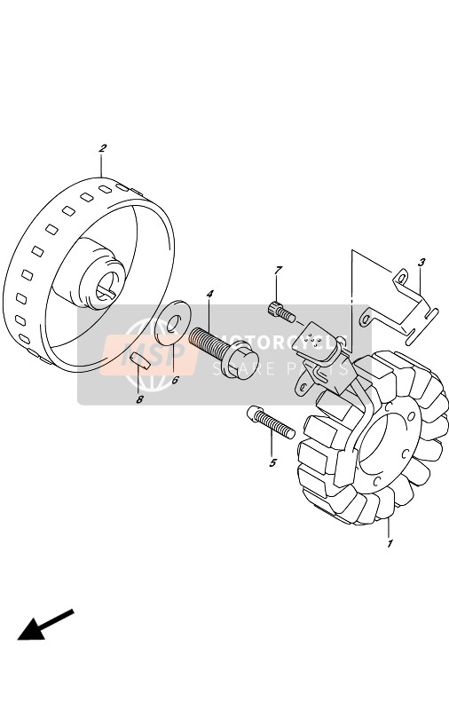 3210117K00, Stator, Suzuki, 0