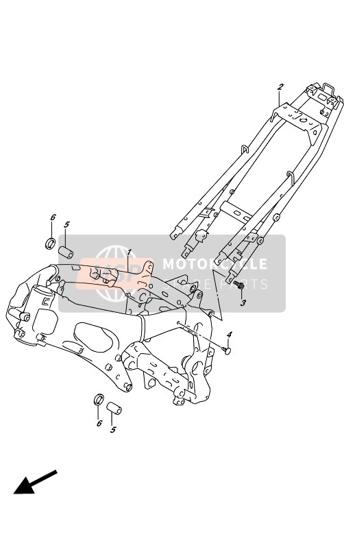 4110017K10, Frame RMX450Z, Suzuki, 0