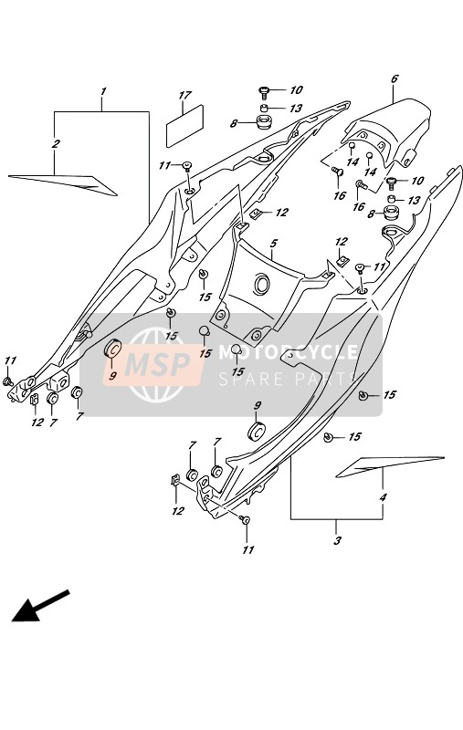 4711017K00YVZ, Tapa Lateral Derecha, Suzuki, 0