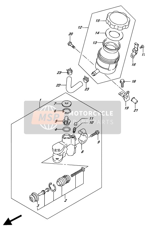 5960017K00, Cylinder Assy, Front Master, Suzuki, 0