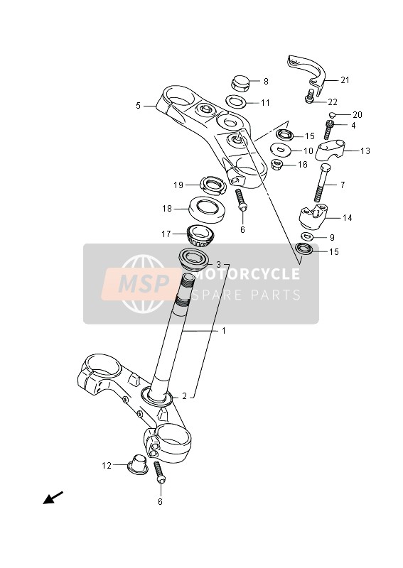 Suzuki GSR750(A) 2014 Steering Stem for a 2014 Suzuki GSR750(A)