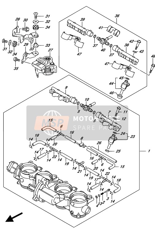 Suzuki GSX-R1000R(Z) 2017 Throttle Body for a 2017 Suzuki GSX-R1000R(Z)