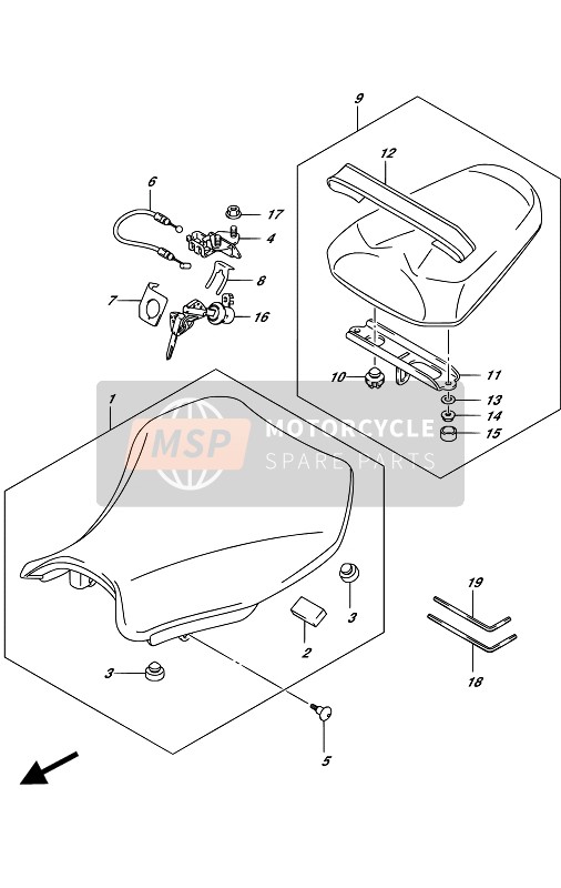 4529017K00, Bloqueo, Cierre, Suzuki, 0