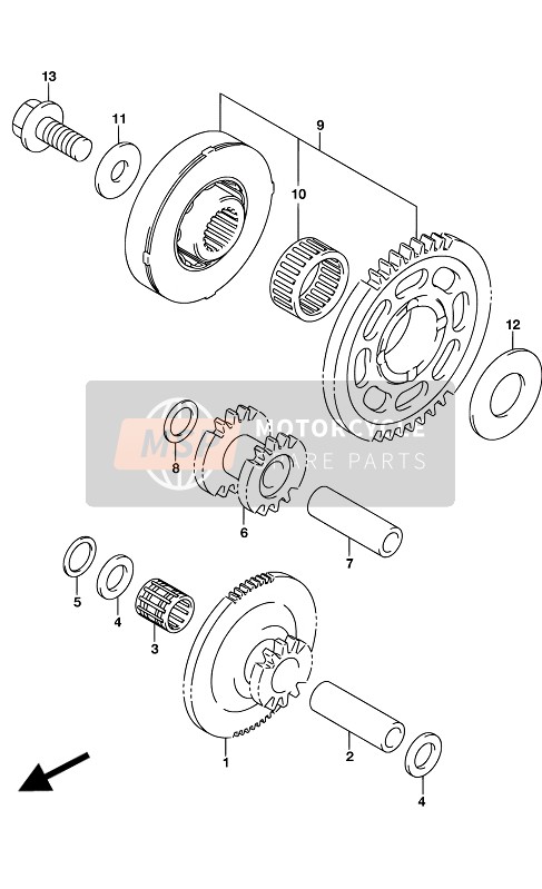 Suzuki GSX-S750A(Z) 2017 Starter Clutch for a 2017 Suzuki GSX-S750A(Z)