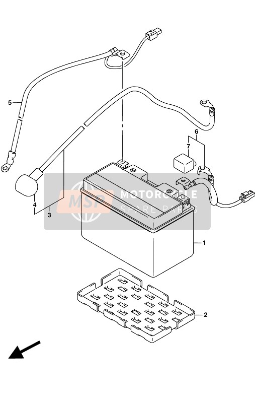 Suzuki GSX-S750A(Z) 2017 Batterie pour un 2017 Suzuki GSX-S750A(Z)