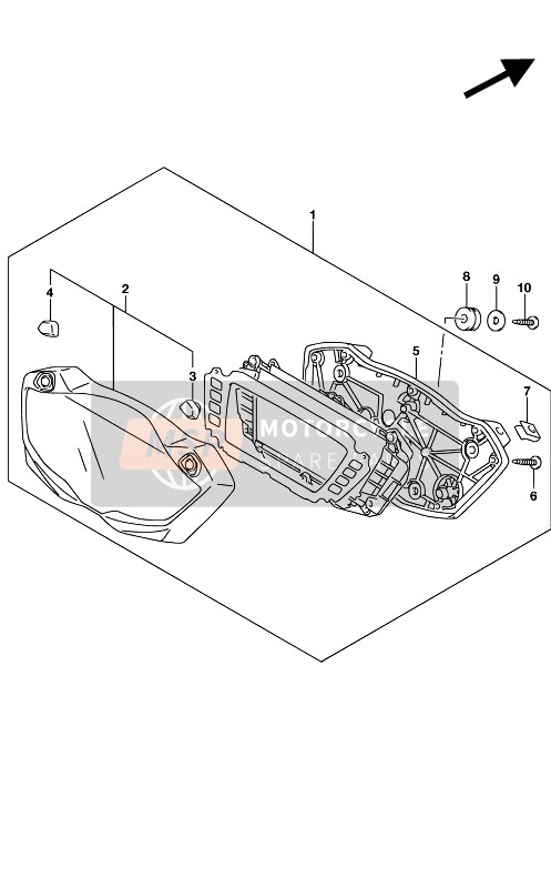 Suzuki GSX-S750A(Z) 2017 Snelheidsmeter voor een 2017 Suzuki GSX-S750A(Z)