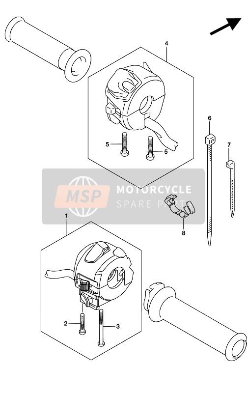 3720013K00, Switch Assy, Handle Rh, Suzuki, 0