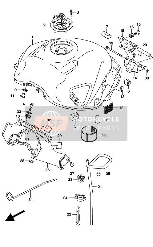 Suzuki GSX-S750A(Z) 2017 TANK (GSX-S750A(Z) für ein 2017 Suzuki GSX-S750A(Z)