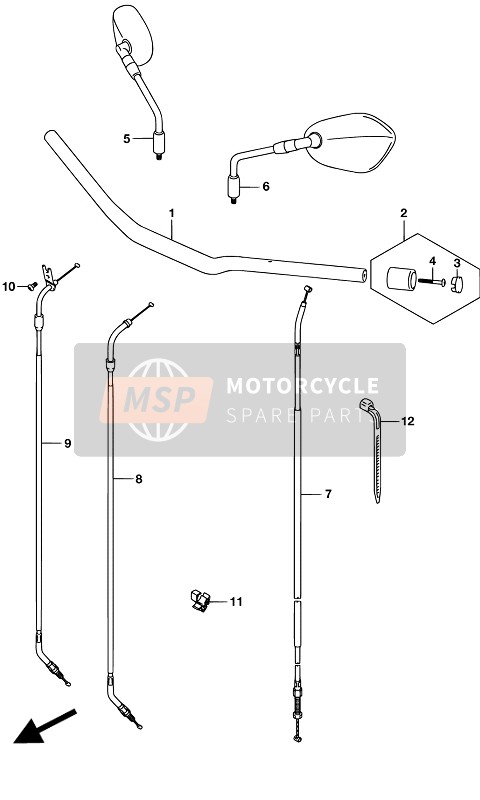 5820013K01, Cavo Frizione, Suzuki, 1