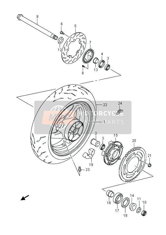 Rear Wheel (GSR750AUE)