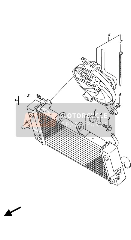 Suzuki GW250(Z) INAZUMA 2017 Radiador para un 2017 Suzuki GW250(Z) INAZUMA