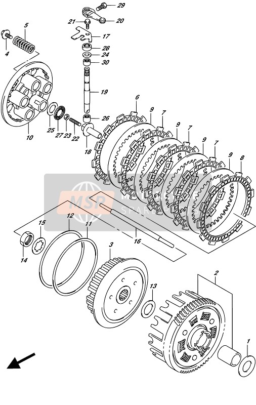 Suzuki GW250(Z) INAZUMA 2017 Clutch for a 2017 Suzuki GW250(Z) INAZUMA