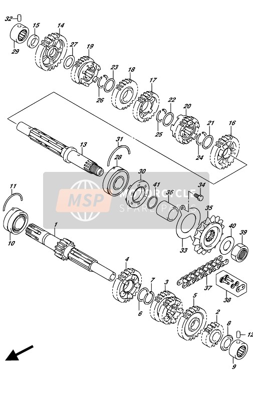 Suzuki GW250(Z) INAZUMA 2017 Transmission pour un 2017 Suzuki GW250(Z) INAZUMA