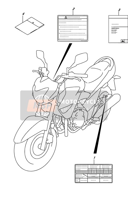 Suzuki GW250(Z) INAZUMA 2017 Etiket voor een 2017 Suzuki GW250(Z) INAZUMA