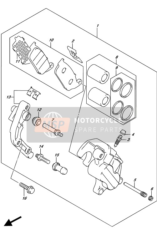 Suzuki GW250(Z) INAZUMA 2017 BREMSSATTEL VORNE für ein 2017 Suzuki GW250(Z) INAZUMA