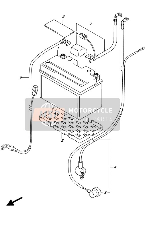 Suzuki SV650(A)(UA) 2017 Batteria per un 2017 Suzuki SV650(A)(UA)