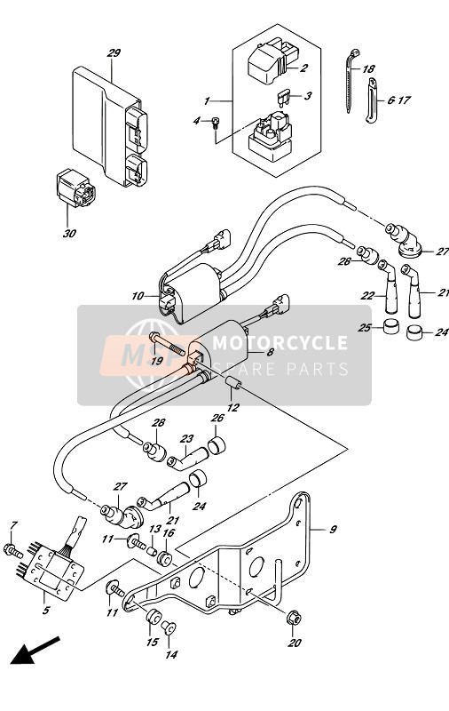 Suzuki SV650(A)(UA) 2017 Électrique (SV650UA E02) pour un 2017 Suzuki SV650(A)(UA)